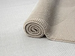 Alfombra Lima diseño salón estilo moderno arco, beige, 160 x 230 cm