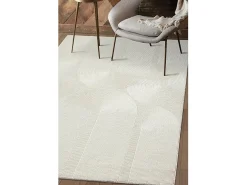 Alfombra Lima diseño salón estilo moderno arco, crema, 120 x 170 cm