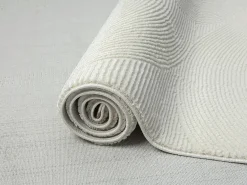 Alfombra Lima diseño salón estilo moderno arco, crema, 80 x 300 cm