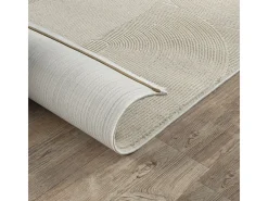 Alfombra Lima diseño salón estilo moderno arco, beige claro, 120 x 170 cm