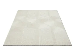 Alfombra Lima diseño salón estilo moderno arco, crema, 80 x 150 cm