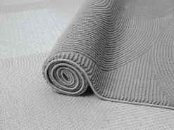 Alfombra Lima diseño salón estilo moderno arco, gris, 120 x 170 cm