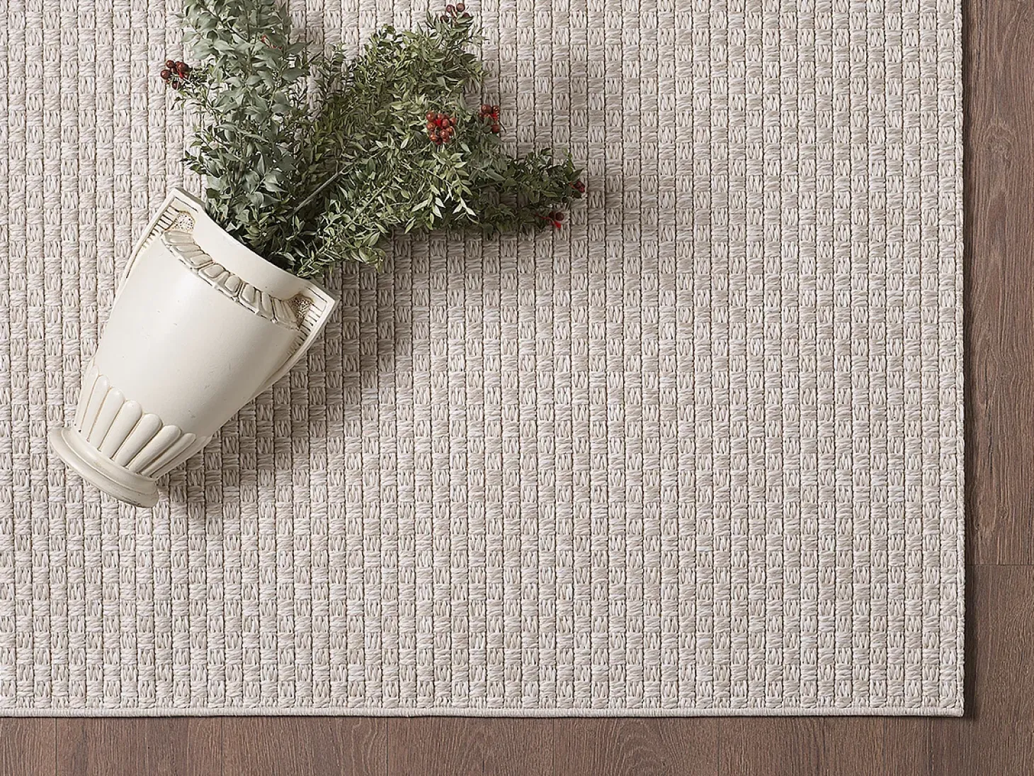 Alfombra Maldive Exterior Diseño Boho, Beige, 120 x 170 cm