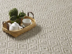 Alfombra Maldive Exterior Boho Diamante, Marrón, 80 x 150 cm