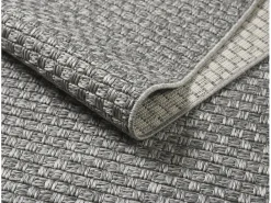 Alfombra Maldive Exterior Diseño Boho, Gris, 160 x 230 cm