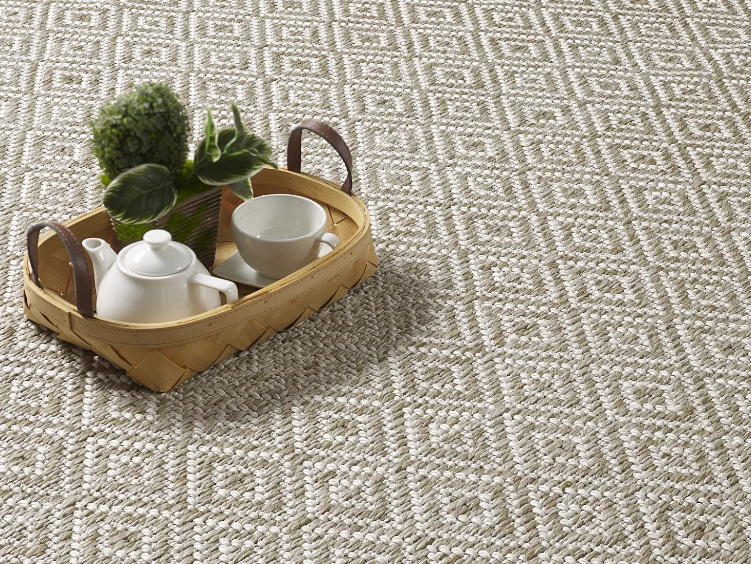 Alfombra Maldive Exterior Boho Diamante, Marrón, 140 x 200 cm