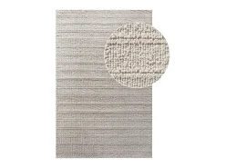 Alfombra marfil tejida a mano 160 x 230 cm