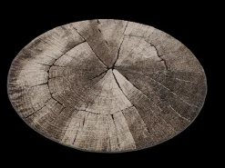 Alfombra Marla Diseño Moderno Árbol, Natural, 160 cm redondo