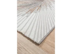 Alfombra Mila Brillante Diseño Abstracto, Gris, 80 x 150 cm