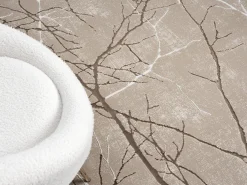Alfombra Mila Brillante Naturaleza, Beige, 200 cm, redondo