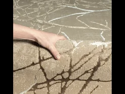 Alfombra Mila Brillante Naturaleza, Beige, 200 cm, redondo