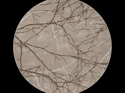 Alfombra Mila Brillante Naturaleza, Beige, 200 cm, redondo
