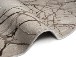 Alfombra Mila Brillante Naturaleza, Beige, 200 cm, redondo