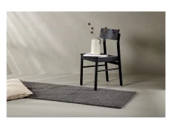 Alfombra Milton 200x72cm color gris oscuro.