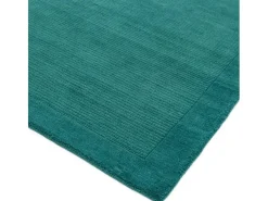 Alfombra moderna, tejida a mano 100% lana - 160x230cm - verde azulado - York