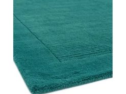 Alfombra moderna, tejida a mano 100% lana - 160x230cm - verde azulado - York