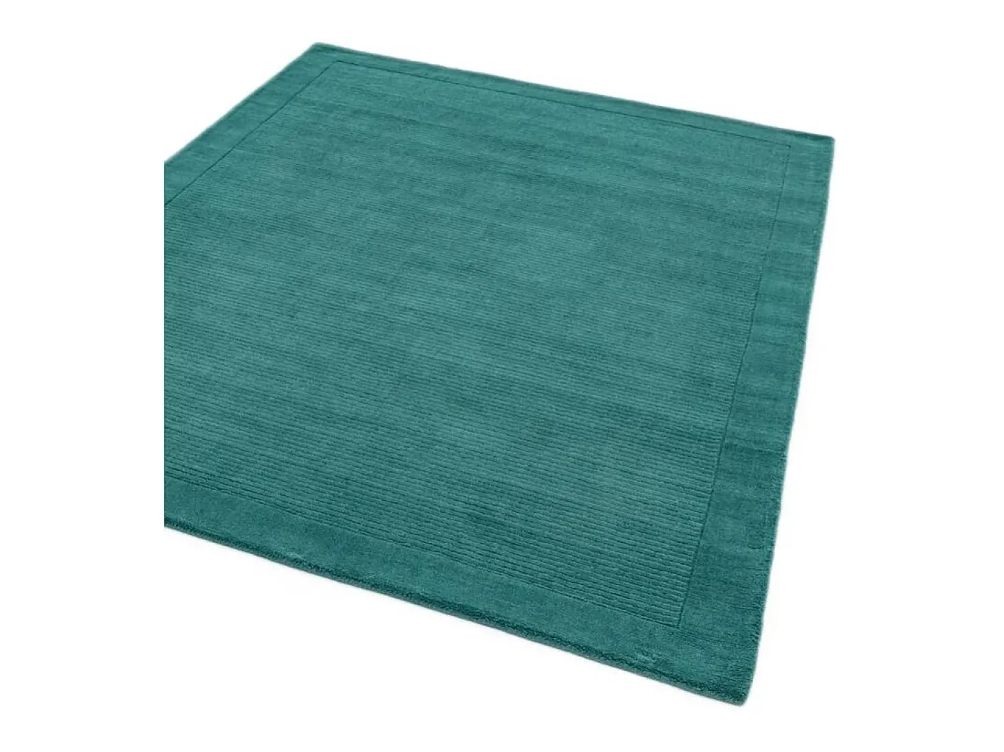 Alfombra moderna, tejida a mano 100% lana - 200x290cm - verde azulado - York
