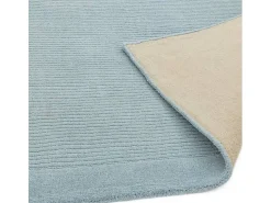 Alfombra moderna, tejida a mano 100% lana - 160x230cm - azul claro - York