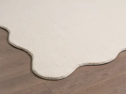 Alfombra moderno antideslizante lavable, beige, 140 x 200 cm
