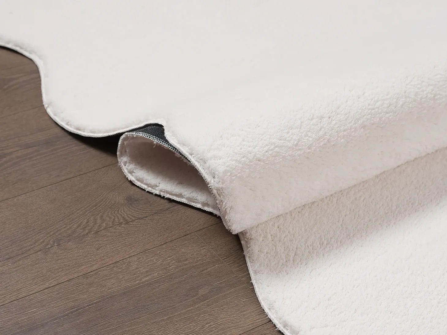 Alfombra moderno antideslizante lavable, crema, 160 x 220 cm