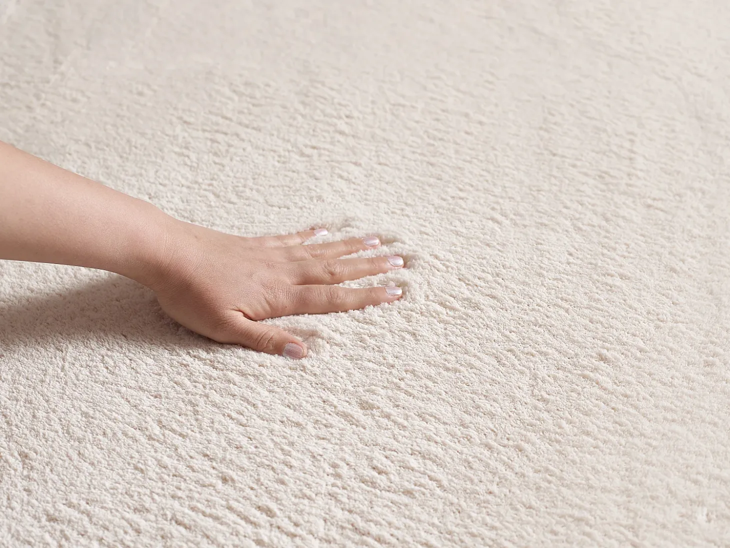 Alfombra moderno antideslizante lavable, beige, 120 x 160 cm