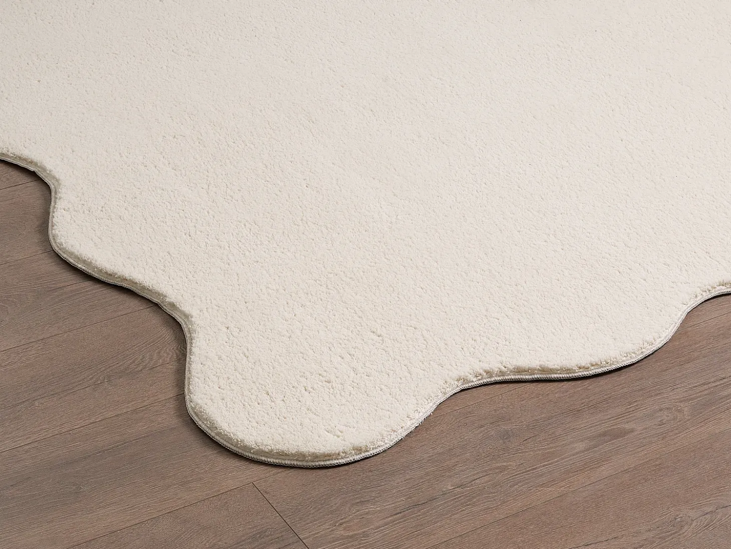 Alfombra moderno antideslizante lavable, beige, 120 x 160 cm