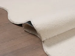 Alfombra moderno antideslizante lavable, beige, 160 x 220 cm
