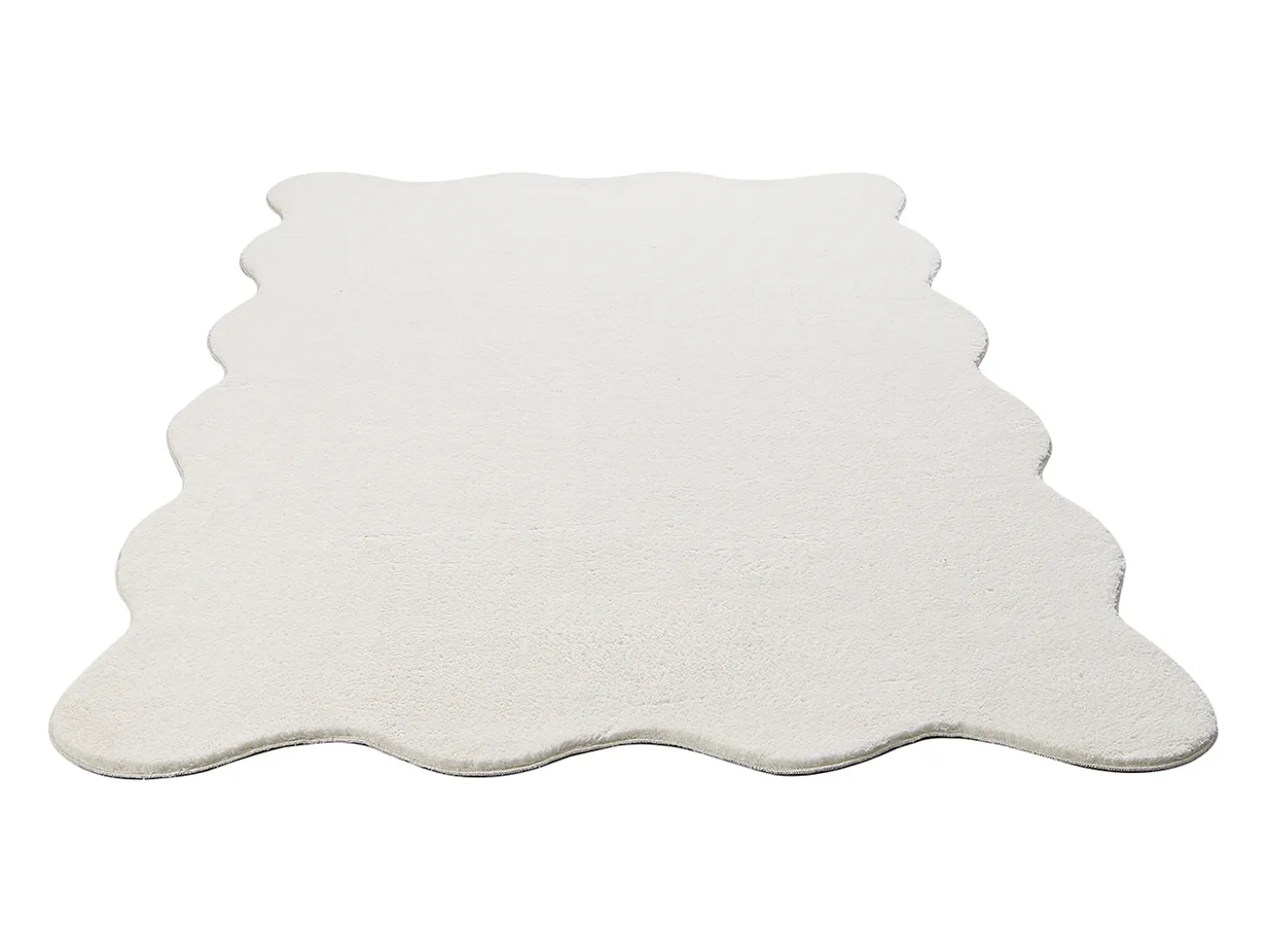 Alfombra moderno antideslizante lavable, crema, 120 x 160 cm