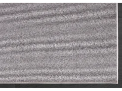 Alfombra Natal moderna uni, antimanchas, Gris, 133 cm redondo