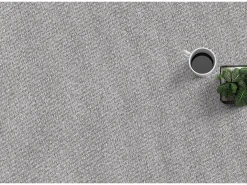 Alfombra Natal moderna uni, antimanchas, Gris, 160 x 230 cm
