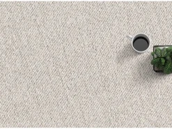 Alfombra Natal moderna uni, antimanchas, Beige, 133 cm redondo
