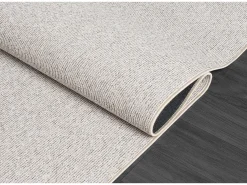 Alfombra Natal moderna uni, antimanchas, Beige, 133 cm redondo