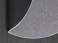 Alfombra Natal moderna uni, antimanchas, Gris, 80 cm redondo