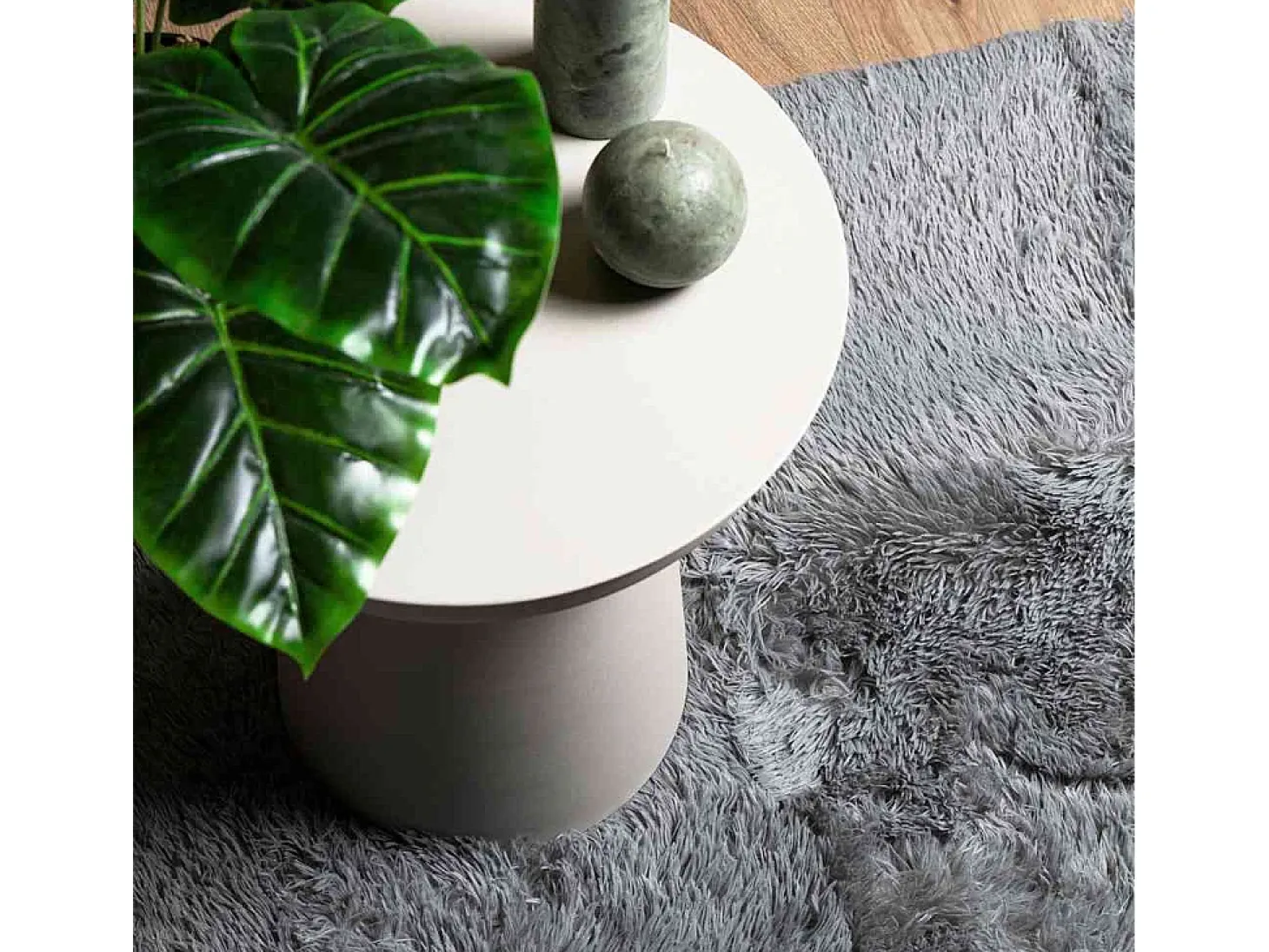 Alfombra NAVARRA Shaggy Gris Claro 240x240 cm