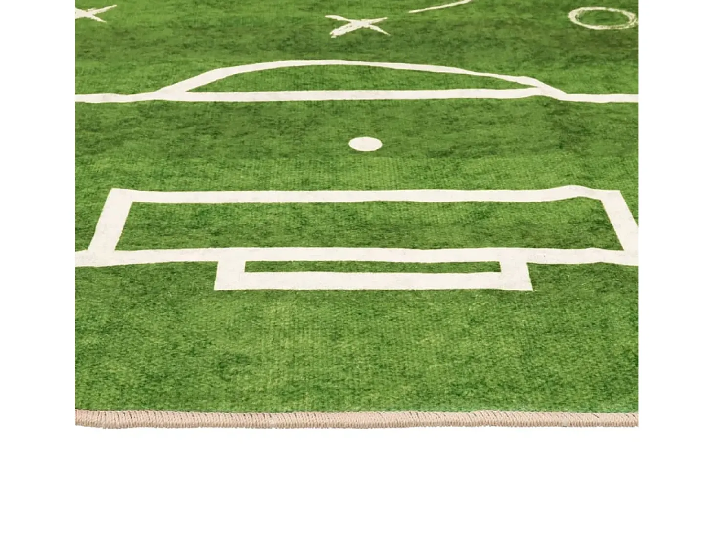 Alfombra niños lavable antideslizante campo fútbol 160x230 cm