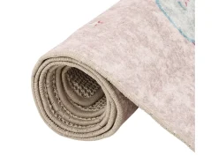 Alfombra niños lavable antideslizante unicornio rosa 160x230 cm