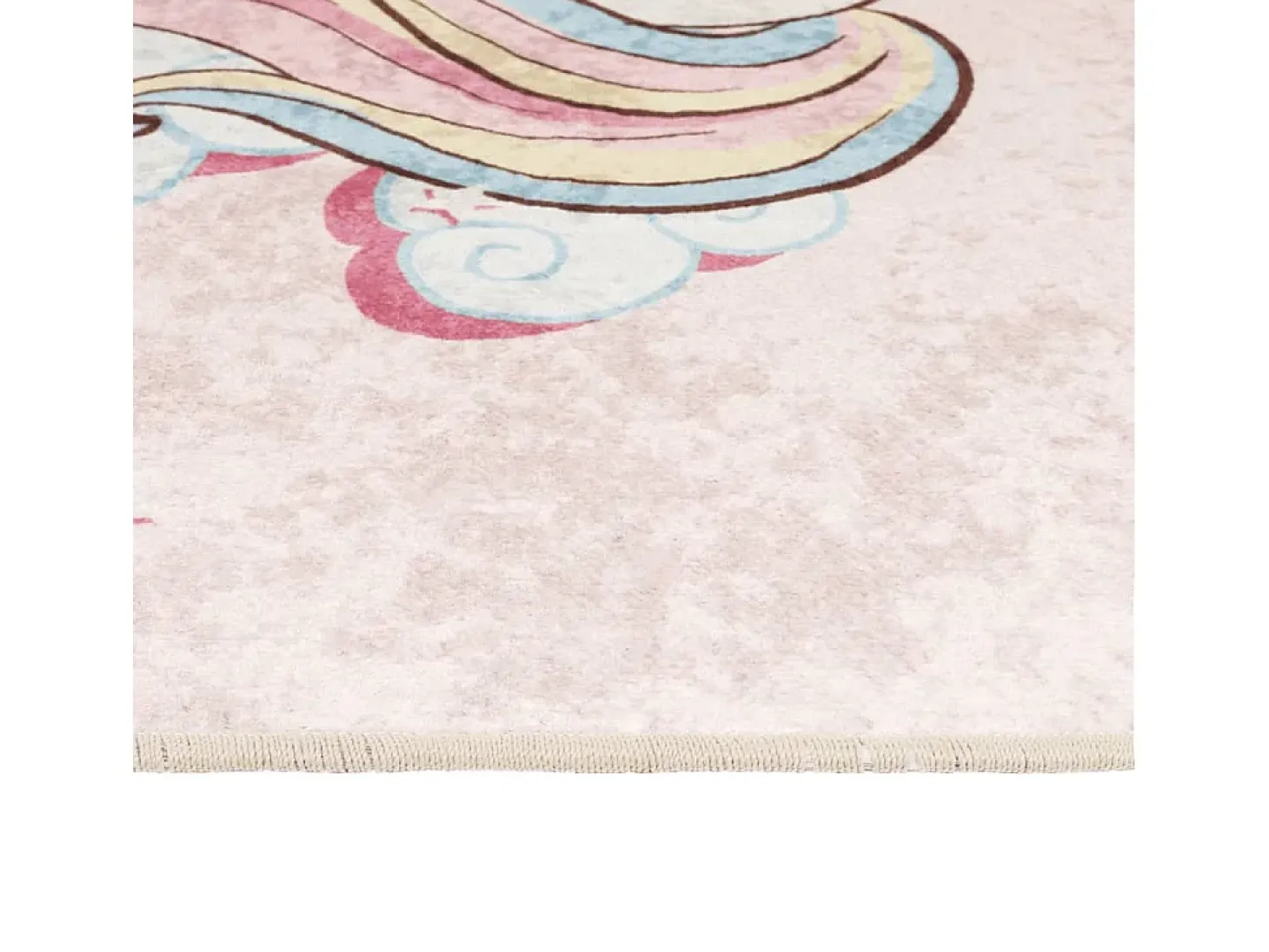 Alfombra niños lavable antideslizante unicornio rosa 160x230 cm