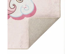 Alfombra niños lavable antideslizante unicornio rosa 160x230 cm