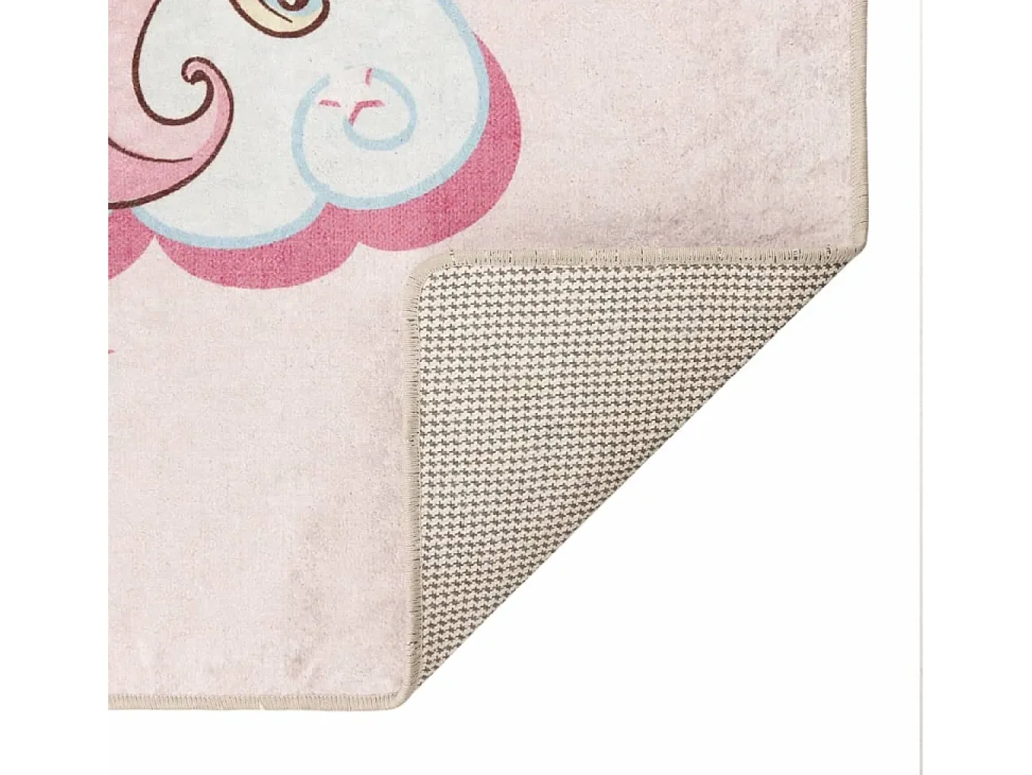 Alfombra niños lavable antideslizante unicornio rosa 160x230 cm