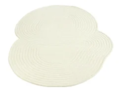 Alfombra orgánica 100% lana tejida a mano, 160 x 230 cm, Marfil, 2100g/m², VELIMA