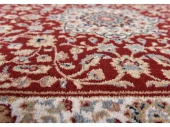 Alfombra oriental tejida con ribete 160x230 cm Rojo Dolna