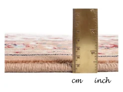 Alfombra oriental tejida con ribete 133x190 cm Beige Dolna