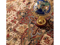 Alfombra oriental tejida de lana 60x85 cm Beige Saharna