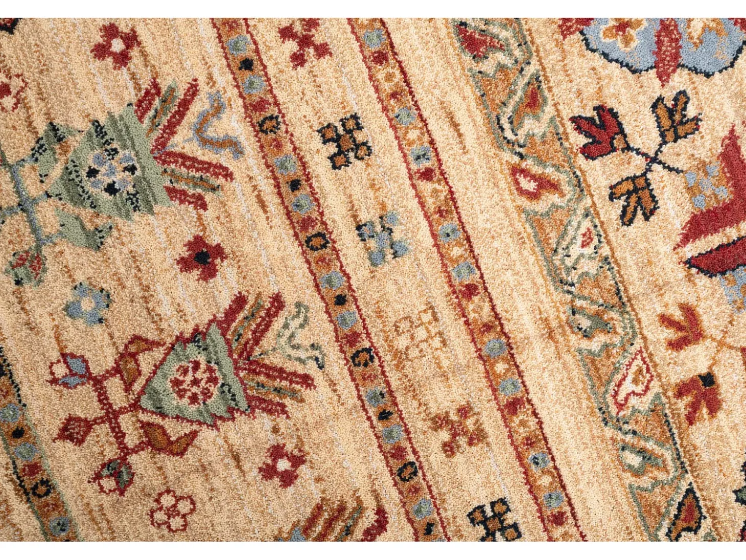 Alfombra oriental tejida de lana 300x380 cm Beige Saharna