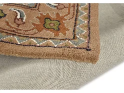 Alfombra oriental tejida a mano con lana 70x140 cm Beige Royal Orient