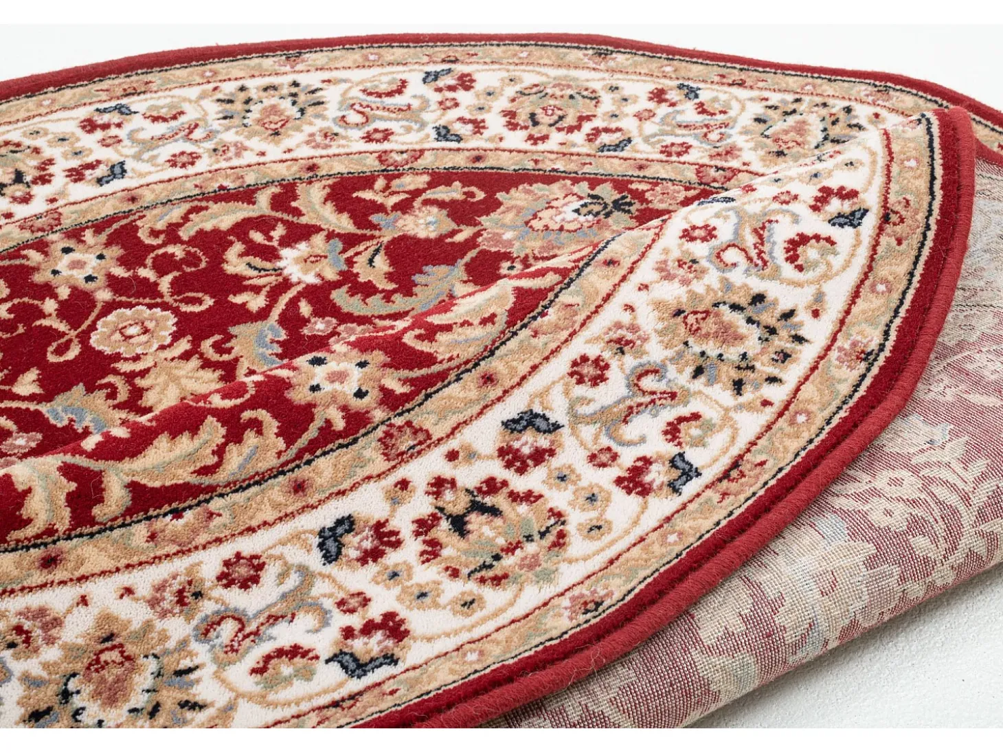 Alfombra oriental tejida con ribete 200x200 cm Rojo Dolna
