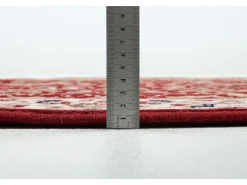 Alfombra oriental tejida con ribete 200x200 cm Rojo Dolna