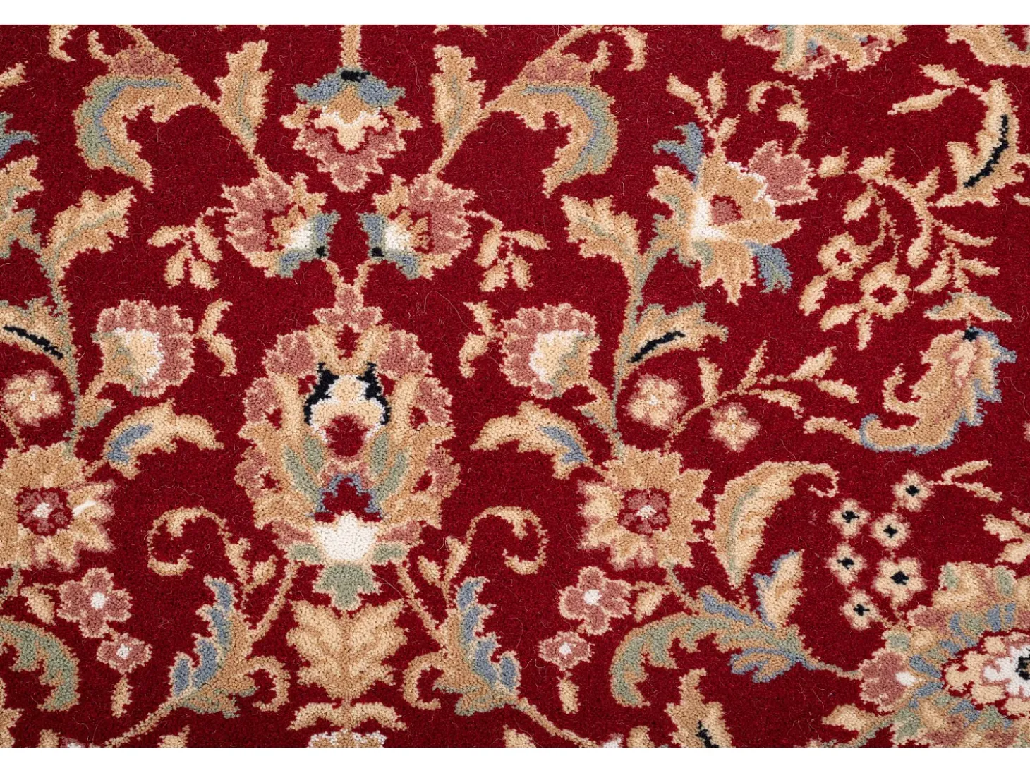 Alfombra oriental tejida con ribete 200x200 cm Rojo Dolna