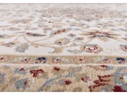 Alfombra oriental tejida con ribete 80x250 cm Beige Dolna