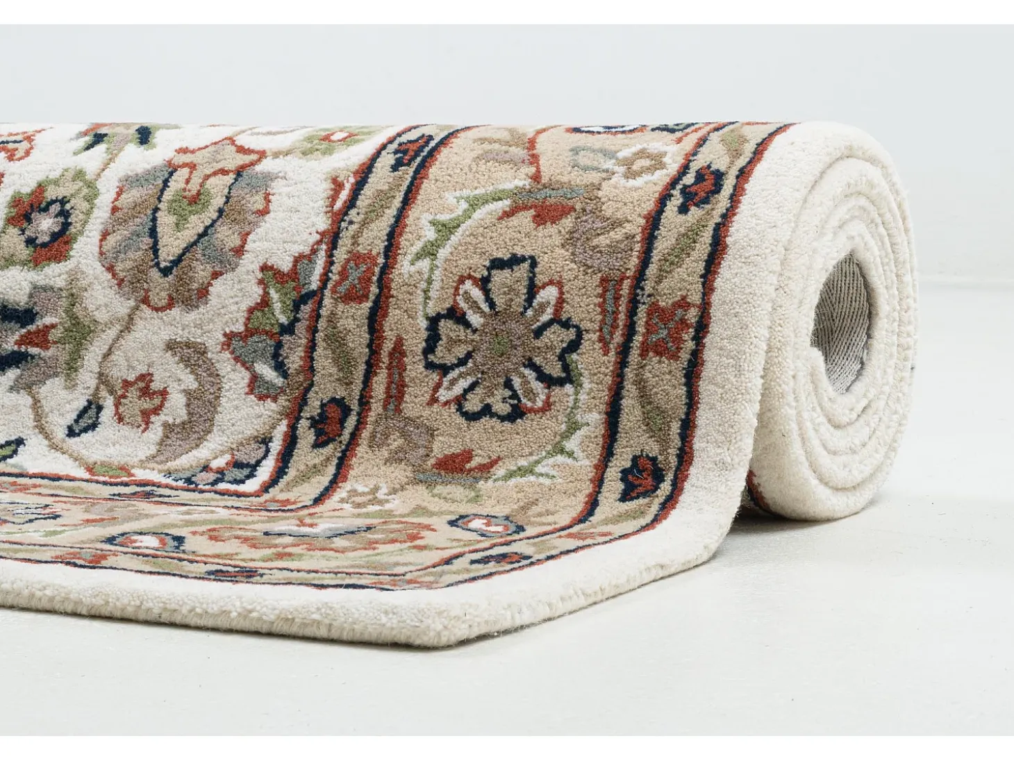 Alfombra oriental tejida a mano con lana 90x160 cm Beige Royal Orient